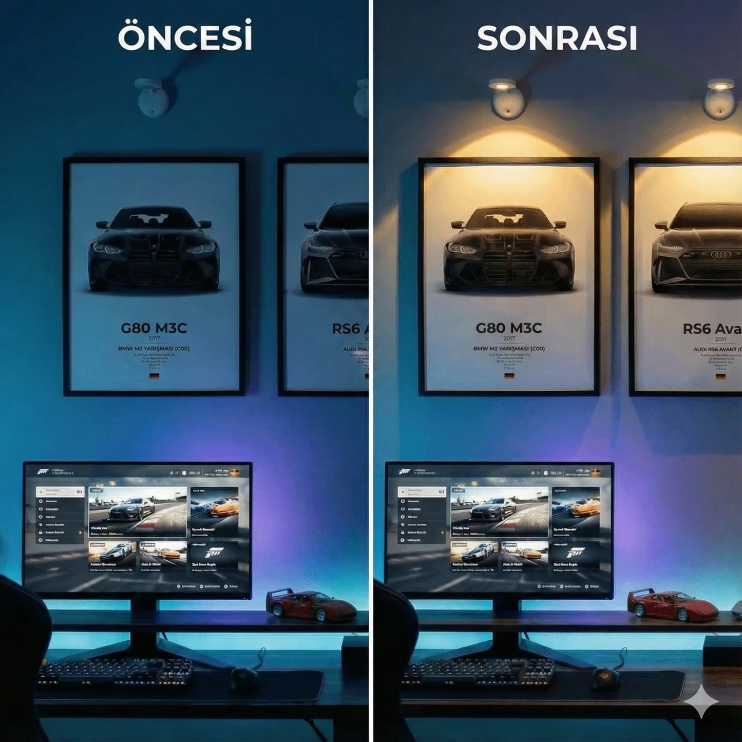 Posterler için LED Duvar Lambası